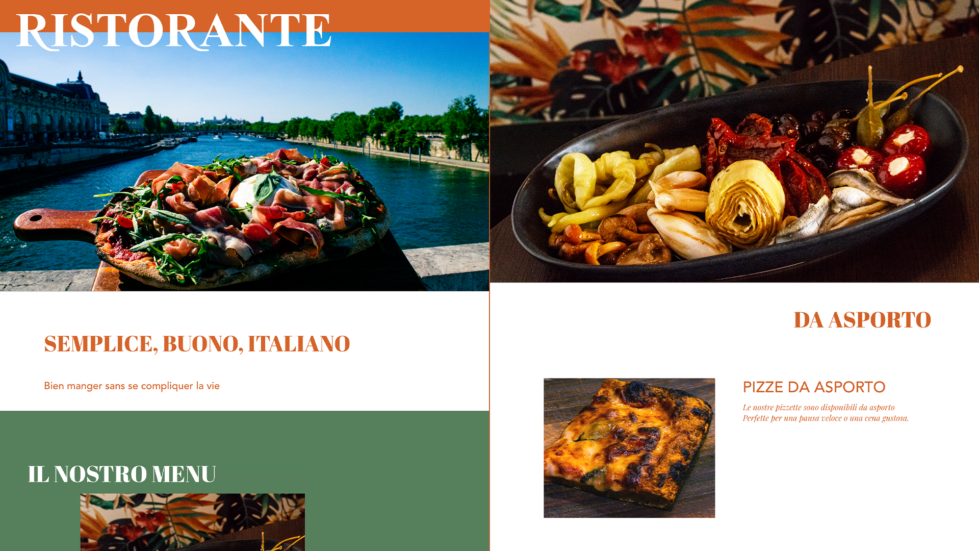 Wireframe ristorante